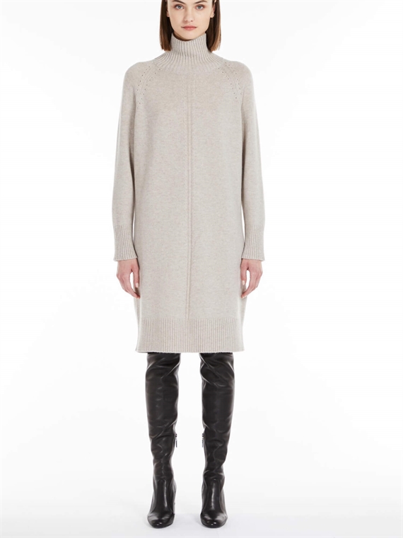 Max Mara Studio Zerbino Strikkjole, Powder 